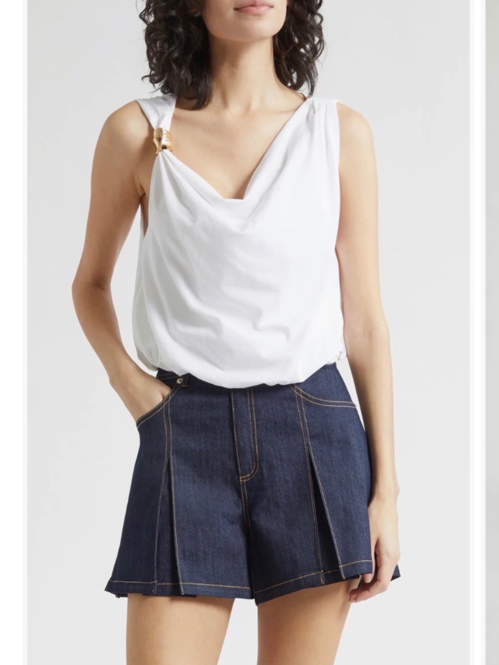 NWT Cinq à Sept Darius Asymmetric Neck Top Cinq à Sept Size XL